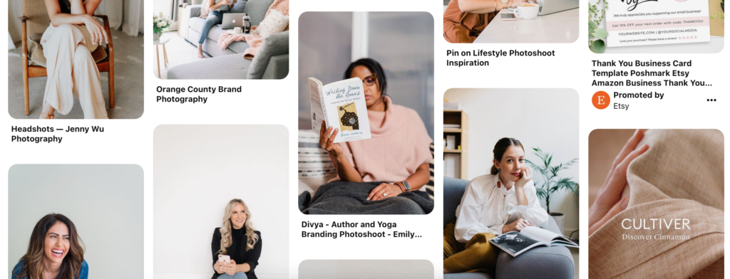 how to plan a brand photoshoot, pinterest